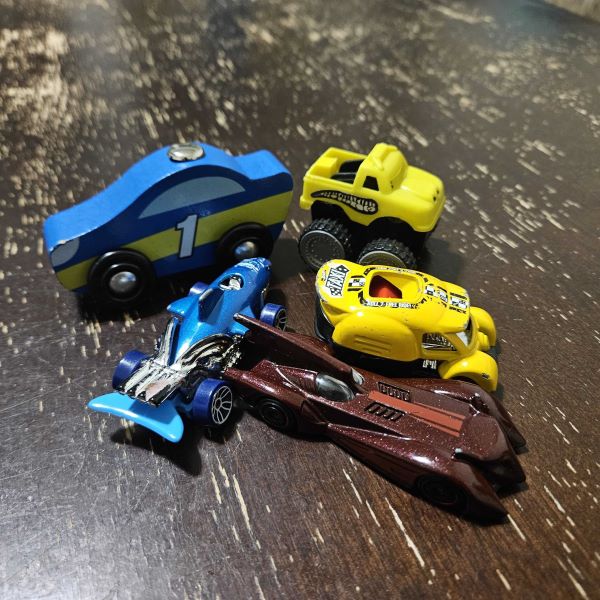 Random small toy cars